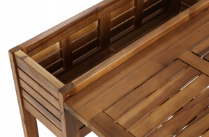 Ensemble <span class=keywords><strong>de</strong></span> <span class=keywords><strong>table</strong></span> pliante parfait pour la terrasse, le balcon et le <span class=keywords><strong>jardin</strong></span>, ensemble <span class=keywords><strong>de</strong></span> mobilier d'extérieur <span class=keywords><strong>en</strong></span> <span class=keywords><strong>bois</strong></span> pour <span class=keywords><strong>2</strong></span> <span class=keywords><strong>personnes</strong></span>, <span class=keywords><strong>2</strong></span> chaises et 1 <span class=keywords><strong>table</strong></span> avec pot - Product Image 5