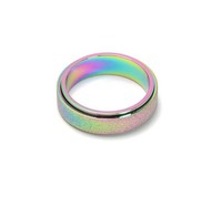Spinner Anxiété Fidget Anneau En Acier Inoxydable Sable Blast Glitter Finition Rose Couleur Sandblast Glitter Finition Anneaux pour Femmes