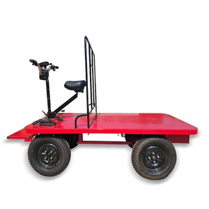 Valla de 4 ruedas Carro de mano plano de carga eléctrica Carros con especificación de neumáticos 400-10 a la venta - Product Image 5