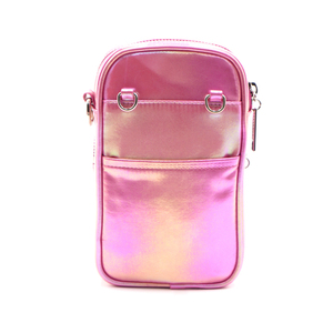 Best Korean Quality Strawberry Pink Crossbody <b>Bag</b> With Metallic Touch Material Perfect Size For Cell Phone And <b>Camera</b> Storage - Product Image 3