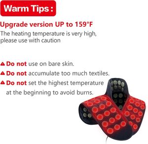 Gleichstrom elektrisch verstellbare Nacken- und Schulterkette Naturjade und Tourmaline Stein Heizkissen Wickeln - Product Image 6