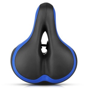 Sillín de Bicicleta con Luz Trasera, Ventilación <span class=keywords><strong>Ajustable</strong></span>, Cuero de PVC, Cojín Hueco y Suave para Ciclismo - Product Image 2