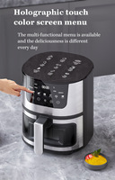 Friteuse électrique domestique personnalisable en gros avec capacité de 5,1 à 6,0 L, contrôlée par application, 1400 W