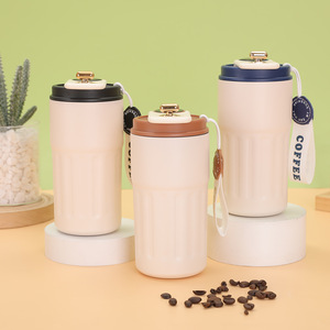 Smart Temperature Display Coffee Mug 316 Stainless Steel Portable Thermos With Carrying Strap Gift For Men Women Students - Product Image 2