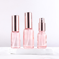 Flacon en verre avec compte-gouttes et pulvérisateur pour huile essentielle, soin de la peau, luxe, rose, 1 oz, 10 ml, 20 ml, 30 ml, 50 ml, 100 ml