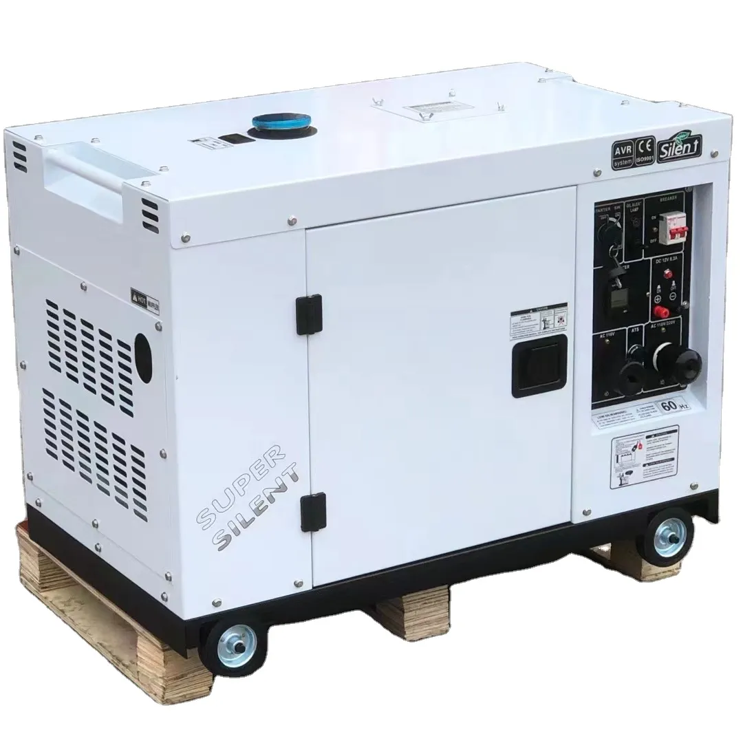 5kw 7kw 10kw Single phase 3 phase Mini Portable Diesel Generator with ATS Silent Low Noise Diesel Generator with Canopy