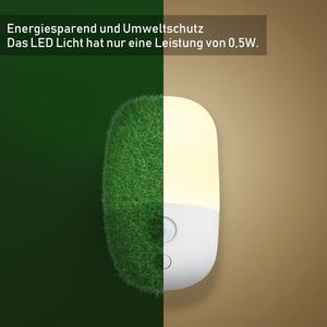 Luz Nocturna Enchufable para Dormitorio con Enchufe US/EU/UK, Luces Nocturnas con Sensor de Movimiento - Product Image 5