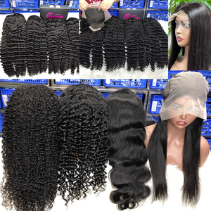 送货批发廉价供应商混纺编织女性波浪100% 原装高清无胶<span class=keywords><strong>30</strong></span>英寸高清蕾丝正面人发假发 - Product Image 4