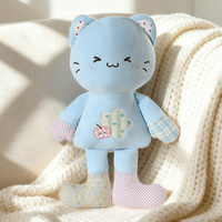 Boneka Kucing Triwarna, Mainan Hewan Boneka Plush untuk Menenangkan Bayi, Boneka Kucing Lembut Custom OEM ODM untuk Teman Tidur Bayi