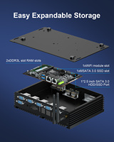 PC Industrial sin Ventilador i5-4200U 6xRS232 DB9 COM 2xIntel i225-V Gigabit LAN DDR3 SSD/HDD Computadora Integrada para Automatización