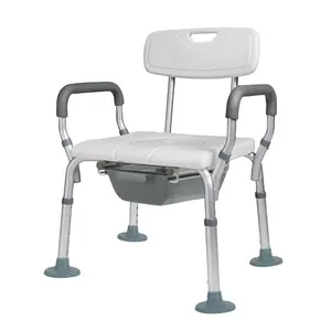 Silla de ducha ajustable para personas mayores, taburete de baño blanco, novedad