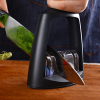 Aiguisoir de couteaux intelligent, en plastique, Transparent outil d'affûtage de couteaux de cuisine en pierre à aiguiser premium 1 pièce