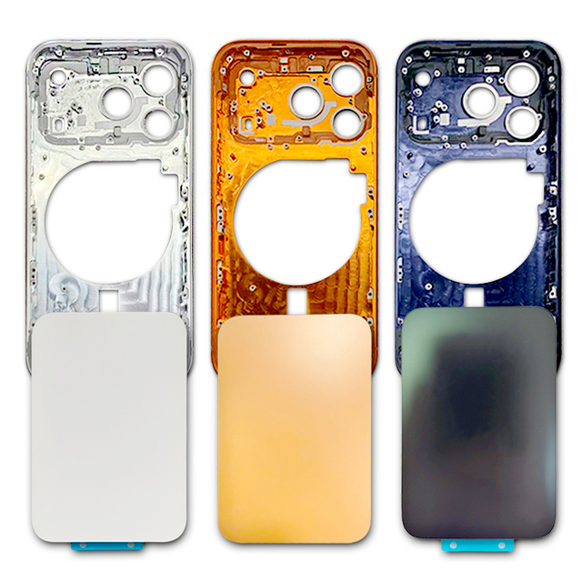 Wholesale 100% Good Quality Bar Frame Bezel Back Cover Housing Glass for 17Pro/17PM Max Mobile Phone Spare Parts 12 Months