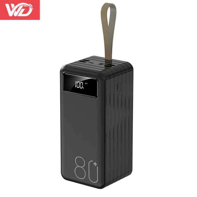 High Capacity Triple Input 4 USB Output 80000mAh Power Bank Banks Mobile Phone Charger 80000 Mah Powerbank for Mobile Phone