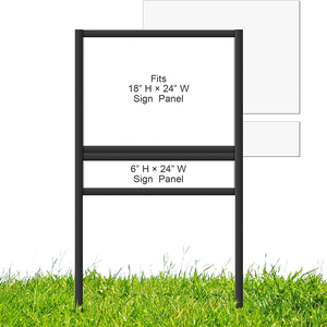 H khung kim loại tùy chỉnh xây dựng sân dấu hiệu bất động sản mở jh-mech dấu hiệu sân bất động sản với người lái và bảng trống - Product Image 1