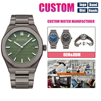 Montres mécaniques personnalisées 42mm en acier inoxydable 316L Japon 8215 montres mécaniques Movt 5ATM automatiques étanches pour hommes vente en gros