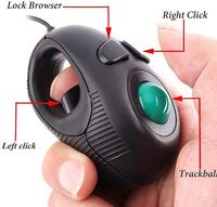 Mouse gambar Trackball genggam berkabel USB profesional untuk PC Laptop Mac Linux