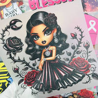 Hojas de transferencia DTF personalizadas para diseños de impresión de camisetas, prendas de vinilo para planchar, Impresión de vinilo de transferencia de calor Plastisol