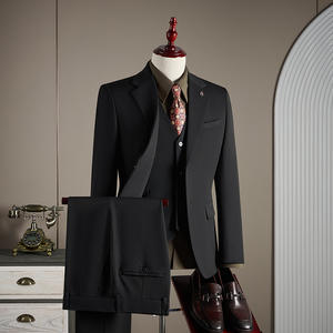 Autunno inverno <span class=keywords><strong>abito</strong></span> <span class=keywords><strong>Casual</strong></span> <span class=keywords><strong>da</strong></span> <span class=keywords><strong>uomo</strong></span> di fascia alta giacca monopetto con cerniera Flat Front pettinato per <span class=keywords><strong>abito</strong></span> <span class=keywords><strong>da</strong></span> sposa <span class=keywords><strong>da</strong></span> sposo - Product Image 2