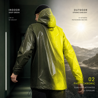 Veste de sport d'extérieur pour homme, légère, imperméable, coupe-vent, anti-UV, à séchage rapide, avec capuche et rembourrage en poly, interchangeable