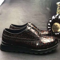Chaussures de sport Goodyear Nouvelle Arrivée pour Hommes, Sneakers de Luxe en Cuir Véritable d'Alligator, Chaussures de Marche Style Luxe pour Hommes, Chaussures de Luxe en Crocodile pour Hommes