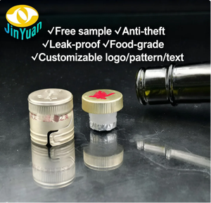Muestra Gratuita de Tapón con Relieve Antimanipulación, <span class=keywords><strong>Precio</strong></span> de Fábrica, Tapón de Aluminio y Plástico de Grado Alimenticio de 31*30 mm para Sake, Champán y Vino - Product Image 1