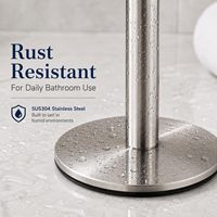 Porte-serviettes de toilette moderne autoportant en forme de S, en nickel brossé, non pliable, en acier inoxydable SUS304, résistant à la rouille