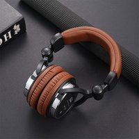 Casque DJ supra-auriculaire pliable en métal, casque de monitoring studio filaire 3,5 mm, écouteurs de musique professionnels
