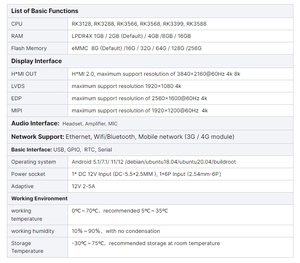 새로운 안드로이드 메인 보드 RK3568 3399 HD LVDS EDP MIPI DDR 메모리 128GB RAM 서버 패널 PC AD 디스플레이 리눅스 마더 보드 FXB - Product Image 6