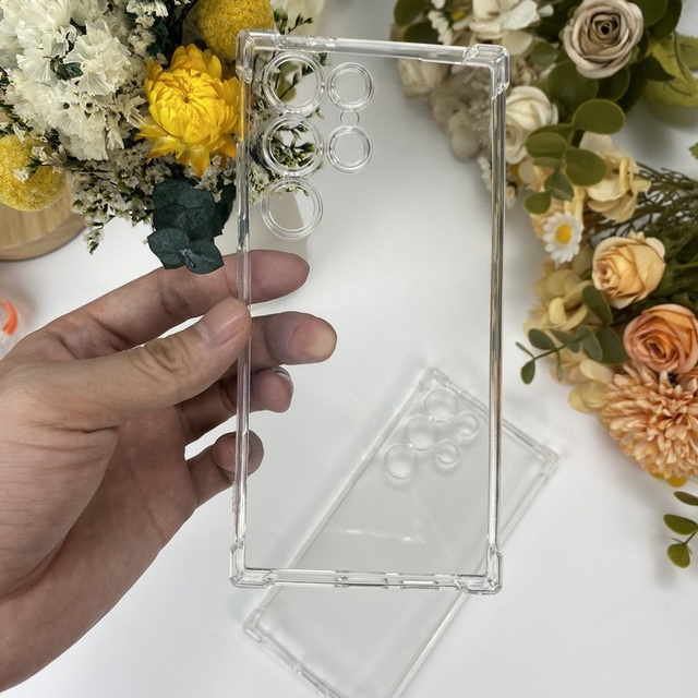 Clear Soft TPU Phone Case for Samsung Galaxy S24 Ultra Transparent Phone Cover Anti Yellow Space Covers