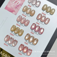 MIMAGPIE – Kit de vernis à ongles gel vegan effet œil de chat, 10 couleurs nude, sans HEMA, rose naturel, neutre, scintillant, velours, magnétique