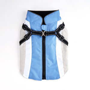 Vêtements pour chiens de compagnie manteau réfléchissant coupe-vent avec harnais ceinture de Traction <span class=keywords><strong>pas</strong></span> <span class=keywords><strong>cher</strong></span> hiver imperméable polaire chien veste manteau - Product Image 2