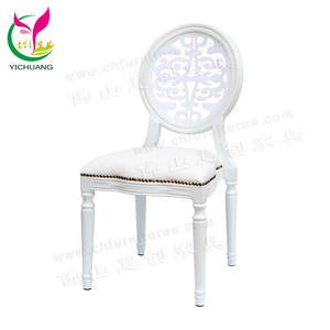 Apilable real de mira de aluminio restaurante Silla de acrílico blanco a louis xvi silla para <span class=keywords><strong>el</strong></span> banquete de boda - Product Image 2