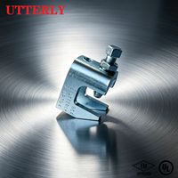 Pince à poutre en acier au carbone ultra-résistante BC4 pour poutre galvanisée noire certifiée de 3/8 po (10 mm), réglable, à dégagement rapide, charge de 100 kg