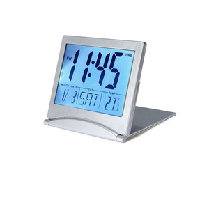 Digital Perpetual Calendar Clock With Thermometer And Alarm Travel Folding Electronic Clock With Light Multifunctional Display - Product Image 1