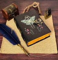 Fait à la main en cuir sort livre des ombres Journal serrure fermoir Luna mites Morpho papillon impression sorcellerie journal A4 A5 A7 taille