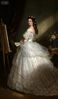 Tableau mural vintage sur toile, portrait de l'impératrice Sissi, peinture à l'huile classique, décoration intérieure
