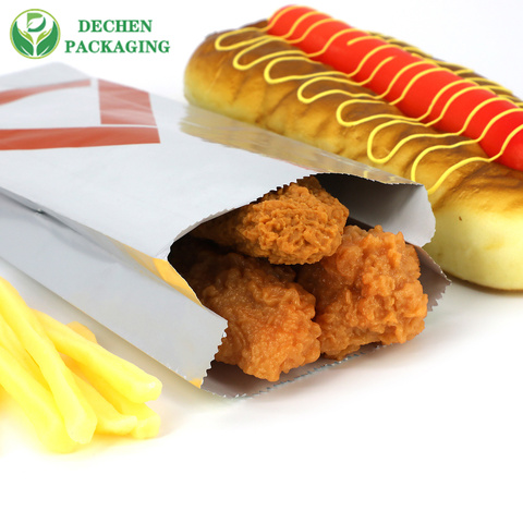 Fries Lined Craft Bags Printed Aluminium Foil Paper Bag Fries Lined Craft Bags Printed Aluminium Foil Paper Bag