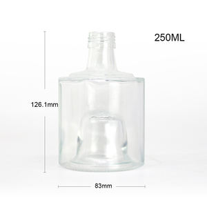 100ml 250ml Super Petite Bouteille En Verre avec Bouchon En Aluminium Bouchon Liège Mini Gin Rum Spirit <span class=keywords><strong>Alcool</strong></span> Liqueur <span class=keywords><strong>Mezcal</strong></span> Bouteille - Product Image 2