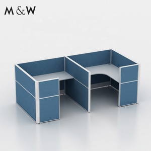 م & W فوشان أثاث مكتبي حديث على شكل L تصميم محطة عمل عالية الجودة قسم واحد مقصورة مكتب - Product Image 6