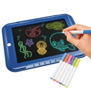 Samtoy 교육용 어린이 매직 패드 페인팅 어린이를위한 색칠 빛나는 자기 드로잉 보드 장난감