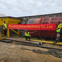Laveuse à tambour long pour l'or, entraînée par des pneus, pour l'extraction d'or alluvionnaire et de minerai argileux collant