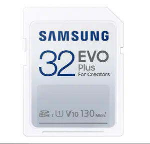 Cartão de memória original Samsung EVO Plus 64GB 128GB Flash Cartão SD de alta velocidade Câmera de vídeo Full HD 32GB 256GB 10 4K Plástico DVR