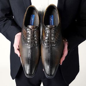 Zapatos Oxford de Lujo de Alta Calidad, Zapatos de Hombre Hechos a Mano en Cuero Genuino, Zapatos de Cuero Formales y Casuales con Punta Afilada para Hombre - Product Image 3