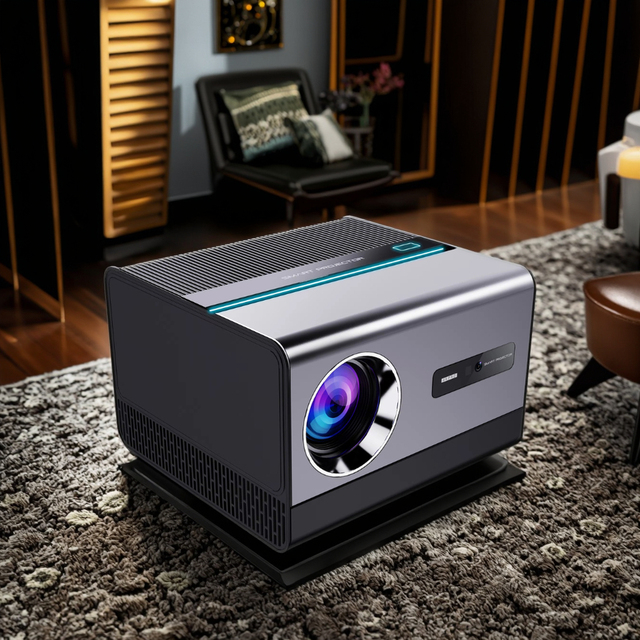 500 ANSI Lumen Android 12 Smart Projector, Auto Focus/Keystone, 1080P Support, WiFi&BT, 2+32GB for Home Cinema