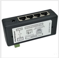 Injecteur et répartiteur POE à 4 ports pour caméra IP CCTV DC12V-DC48V connexion de bureau à sortie