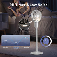 Ventilateur de sol électrique à prix de gros, 4 modes réglables, sur pied ou de table, USB, avec minuterie 9h, portable, à circulation d'air, avec télécommande