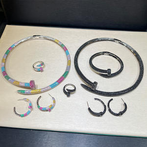 XILIANGFEIZI Conjunto de joyas Cobre Circón Transfronterizo Superventas Lujo, Collar de gama alta de moda - Product Image 4