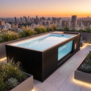 Piscina Portátil <span class=keywords><strong>de</strong></span> Fibra <span class=keywords><strong>de</strong></span> Vidrio <span class=keywords><strong>de</strong></span> 20 Días <span class=keywords><strong>de</strong></span> Duración, <span class=keywords><strong>Mini</strong></span> Contenedor Exterior para Uso Doméstico con Mosaico Infantil - Product Image 1