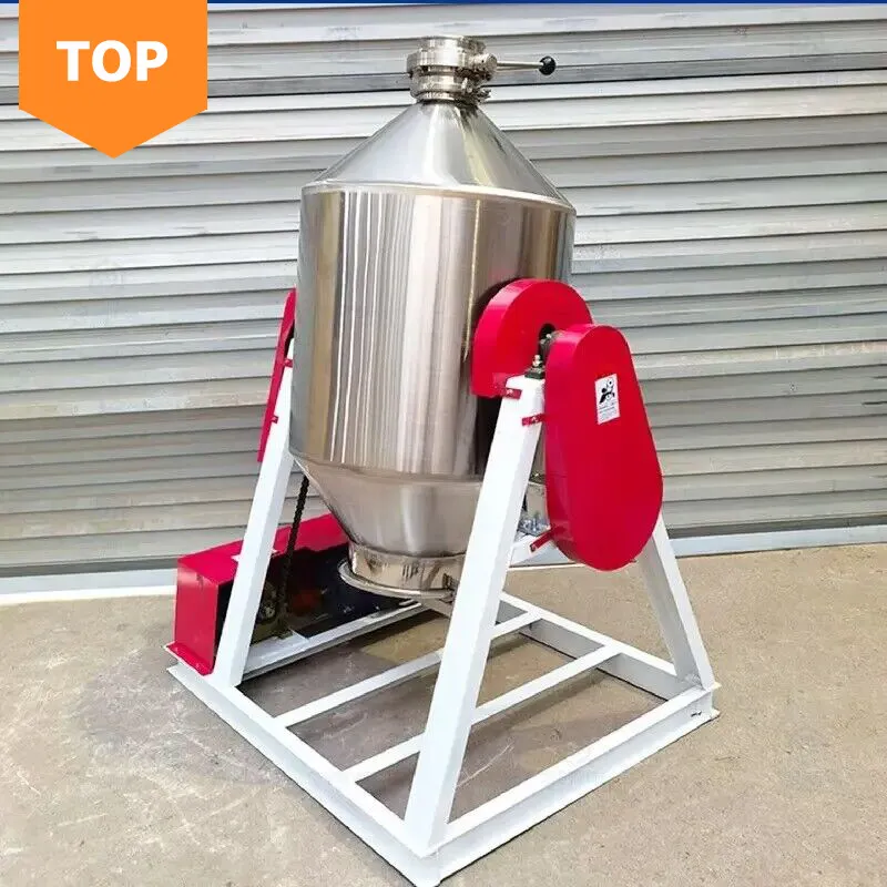 High Quality 50 100 400 Kg Rotating Drum Dry Mixing Machine Batch Bench Scale Powder Mixer for Food